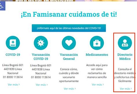 solicitud de citas famisanar|Directorio Médico para Citas Médicas 